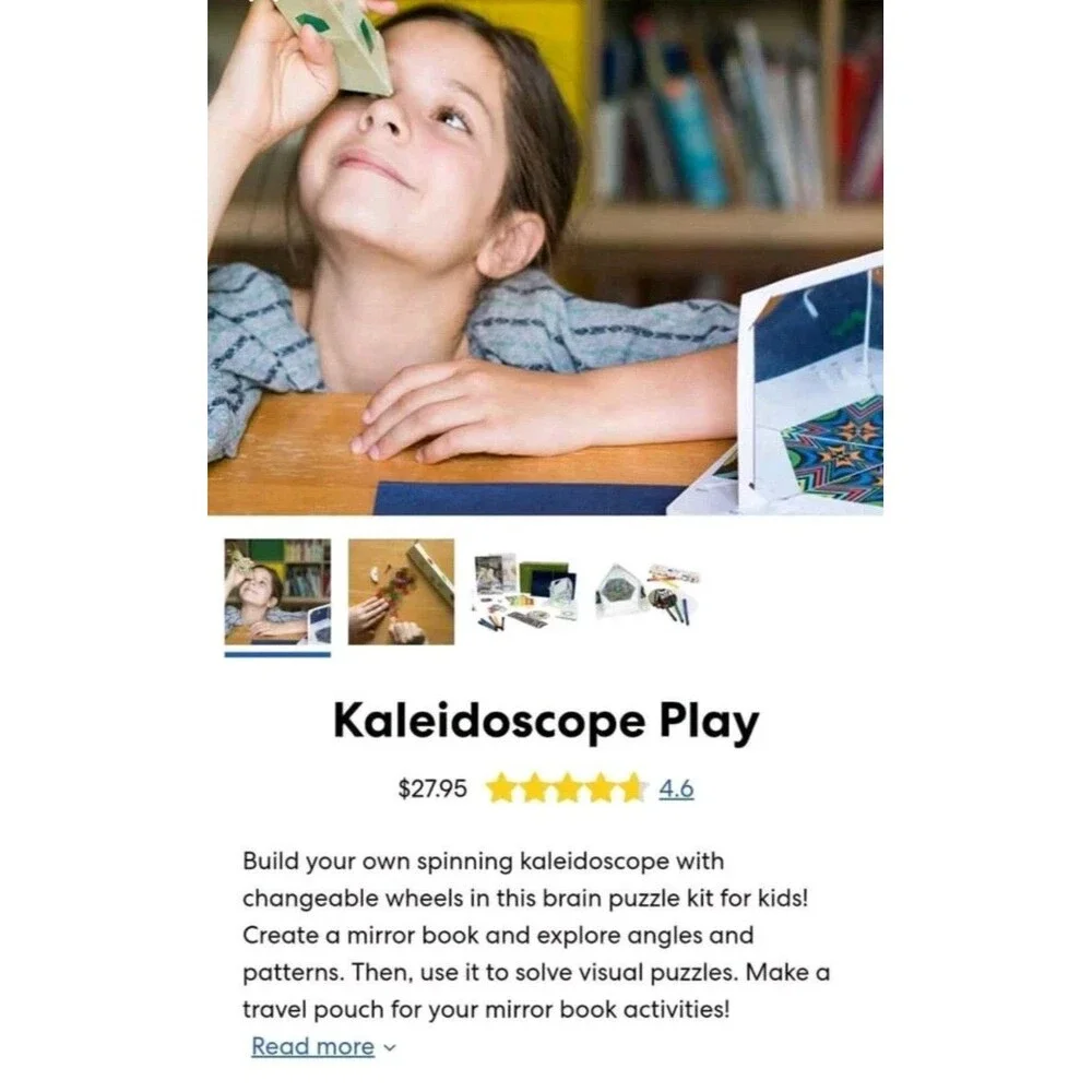 Kaleidoscope Kiwi Co Create Puzzles Age 5+ STEM Based Science Child Learning Set
